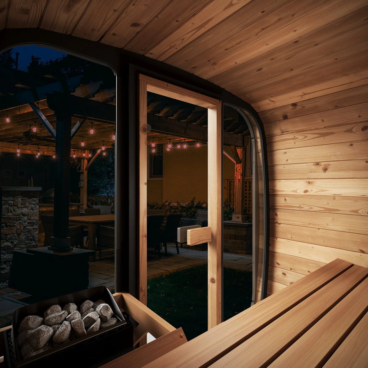 Model CL4G Cube-Series Outdoor Sauna | 3 Persons